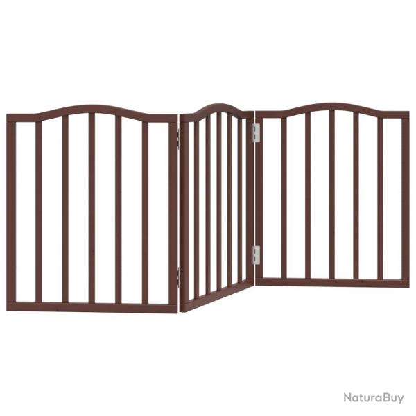 Barri�re de s�curit� pour chien animaux de compagnie pliable 3 panneaux 150 cm bois de peuplier mar