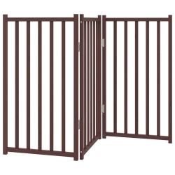 Barri&egrave;re de s&eacute;curit&eacute; pour chien animaux de compagnie pliable 3 panneaux 150 cm bois sapin massif ma