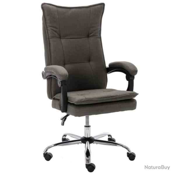 Chaise fauteuil si�ge de bureau informatique �tude tissu gris 02_0024027