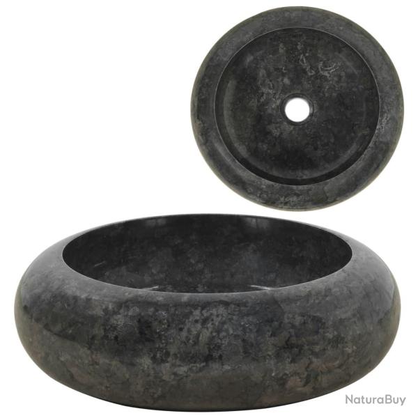 Lavabo vasque salle de bain diam�tre 40 x 12 cm marbre Noir 02_0002550