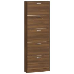 Armoire &agrave; chaussures range chaussures rangement meuble entr&eacute;e couloir salon 59 x 17 x 169 cm bois d