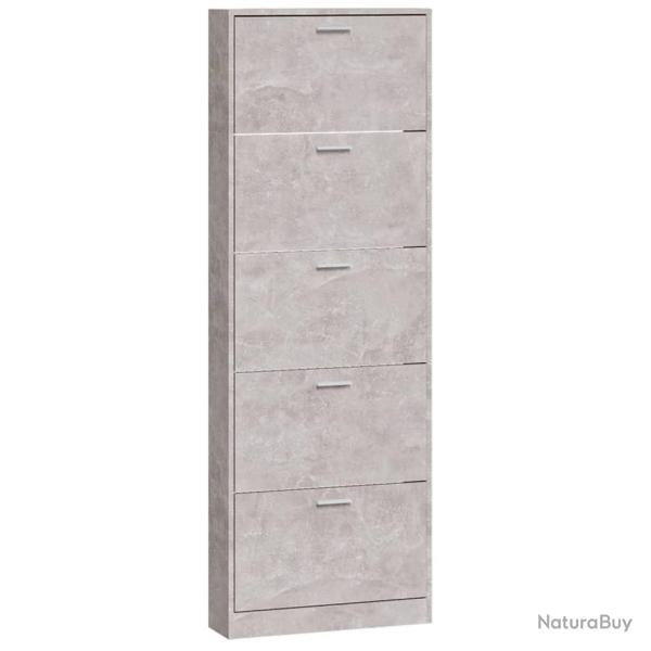 Armoire � chaussures range chaussures rangement meuble entr�e couloir salon 59 x 17 x 169 cm bois d