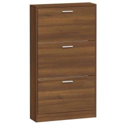 Armoire &agrave; chaussures range chaussures rangement meuble entr&eacute;e couloir salon 59 x 17 x 108 cm bois d