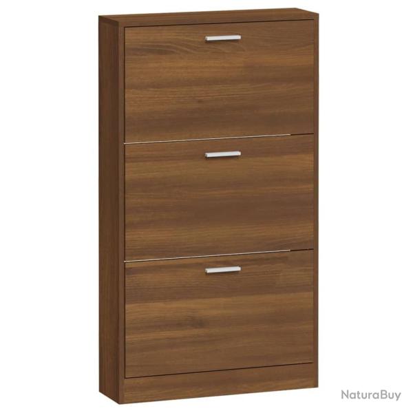 Armoire � chaussures range chaussures rangement meuble entr�e couloir salon 59 x 17 x 108 cm bois d