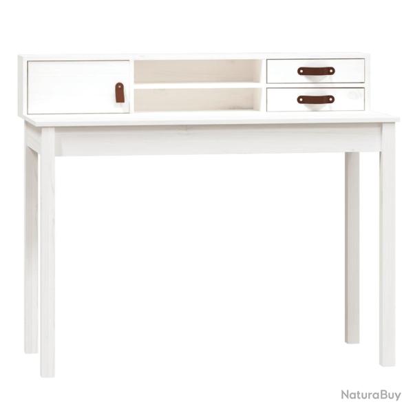 Bureau table poste de travail meuble d'ordinateur informatique �tude 110 x 50 x 93 cm bois massif d