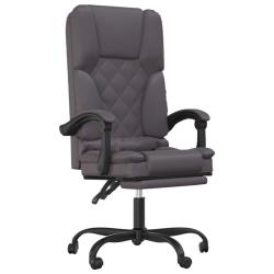 Fauteuil de massage inclinable de bureau informatique &eacute;tude similicuir gris 02_0025406