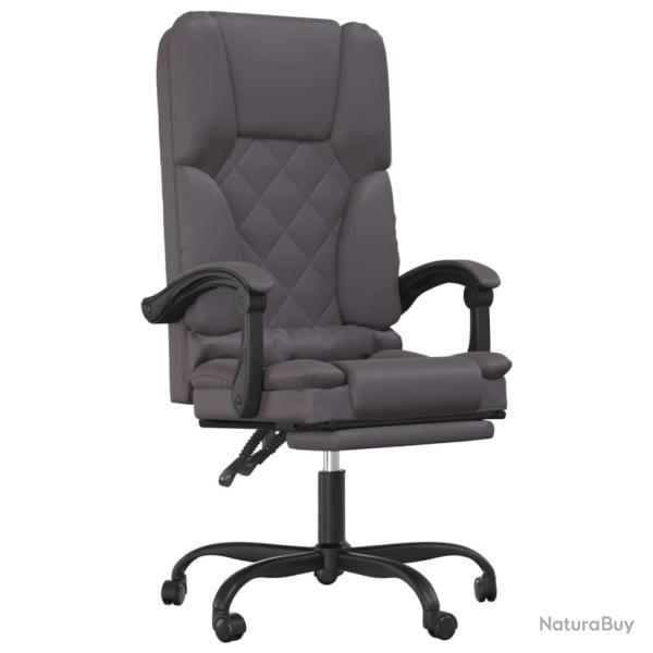 Fauteuil de massage inclinable de bureau informatique �tude similicuir gris 02_0025406