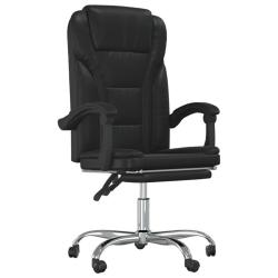 Chaise fauteuil si&egrave;ge pivotante de inclinable de bureau informatique &eacute;tude similicuir noir 02_00242