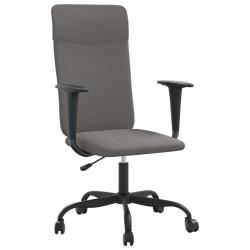 Chaise fauteuil si&egrave;ge de bureau informatique &eacute;tude r&eacute;glable en hauteur fonc&eacute; tissu gris 02_0024070