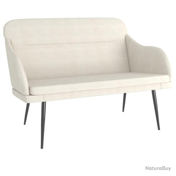Banc banquette cr�me 110 x 76 x 80 cm velours 02_0010513