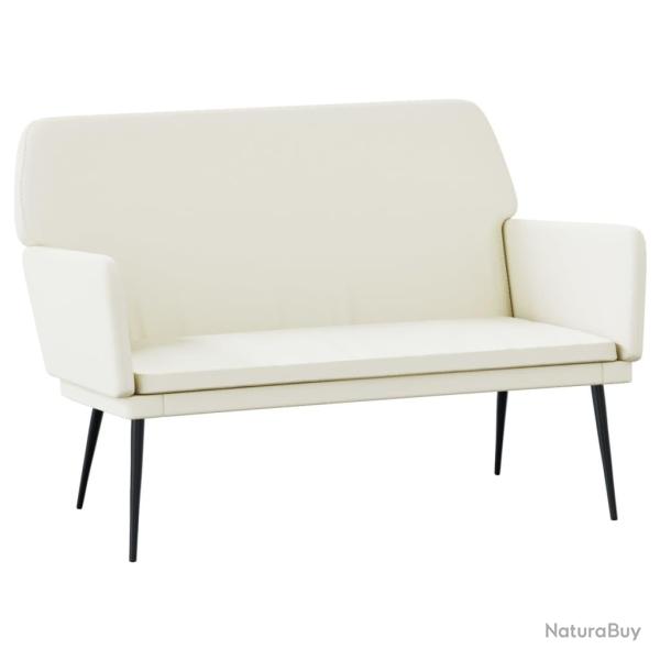 Banc banquette cr�me 108 x 79 x 79 cm velours 02_0010574