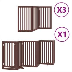 Barri&egrave;re de s&eacute;curit&eacute; pour chien animaux de compagnie porte pliable 15 panneaux bois de peuplier mar