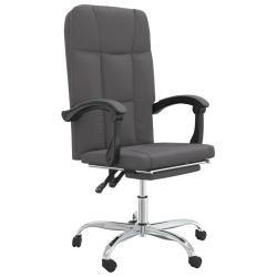 Chaise fauteuil si&egrave;ge pivotante de inclinable de bureau informatique &eacute;tude similicuir gris 02_00242