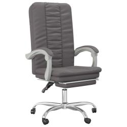 Chaise fauteuil si&egrave;ge pivotante de inclinable de bureau informatique &eacute;tude similicuir gris 02_00242