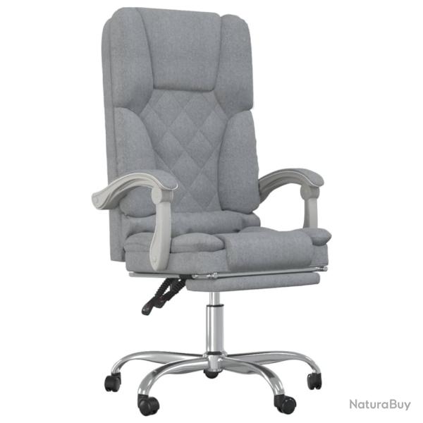 Fauteuil de massage inclinable de bureau informatique �tude clair tissu gris 02_0025384