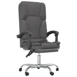 Fauteuil de massage inclinable de bureau informatique &eacute;tude similicuir gris 02_0025405