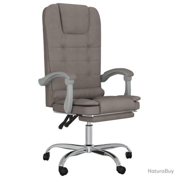 Fauteuil de massage inclinable de bureau informatique �tude tissu taupe 02_0025421