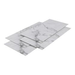 Set de 4 panneaux muraux d&eacute;coratifs 120 x 60 cm marbre blanc 03_0010658