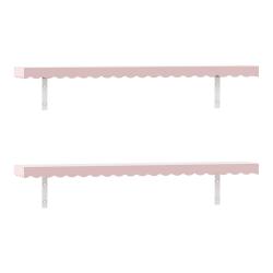 Lot de 2 &eacute;tag&egrave;res murales meuble de rangement moderne 80 x 17 x 4 cm rose 03_0009760