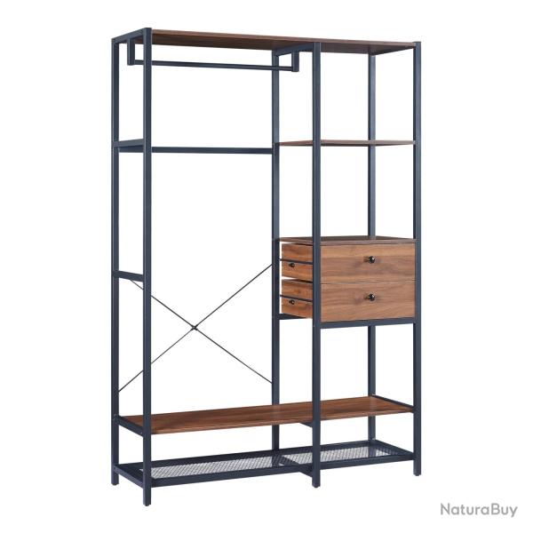 Portant � v�tements portemanteau porte-v�tements penderie dressing ouvert 180 x 120 x 40 cm noir ef