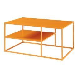 Table basse console d'appoint salon rectangulaire 45 x 90 x 60 cm orange 03_0010859