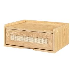 &Eacute;tag&egrave;re design intemporel salon chambre meuble de rangement murale 40 x 30 x 17 cm effet ch&ecirc;ne aspe