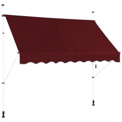 Auvent r&eacute;tractable 200 x 300 cm hauteur r&eacute;glable avec manivelle design moderne pour protection sola