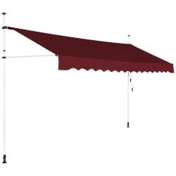 Auvent r&eacute;tractable 400 x 200-300 cm facile &agrave; installer et r&eacute;sistant aux intemp&eacute;ries en aluminium ro