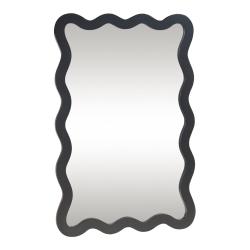 Miroir d&eacute;coration moderne design mural 90 x 60 cm noir 03_0010180