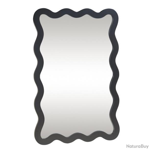 Miroir d�coration moderne design mural 90 x 60 cm noir 03_0010180