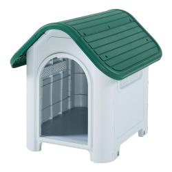Niche pour chien 75 x 59 x 66 cm blanc vert 03_0010198