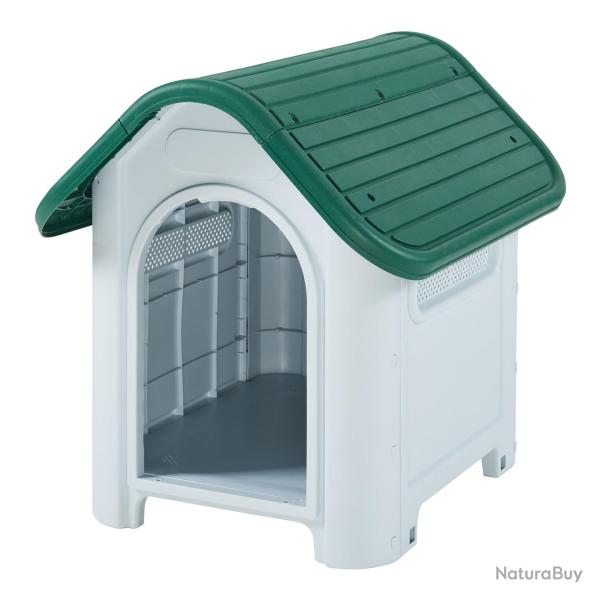Niche pour chien 75 x 59 x 66 cm blanc vert 03_0010198