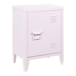 Table de chevet table de nuit commode meuble de rangement en acier lamin&eacute; 57 x 40 x 30 cm rose 03_0