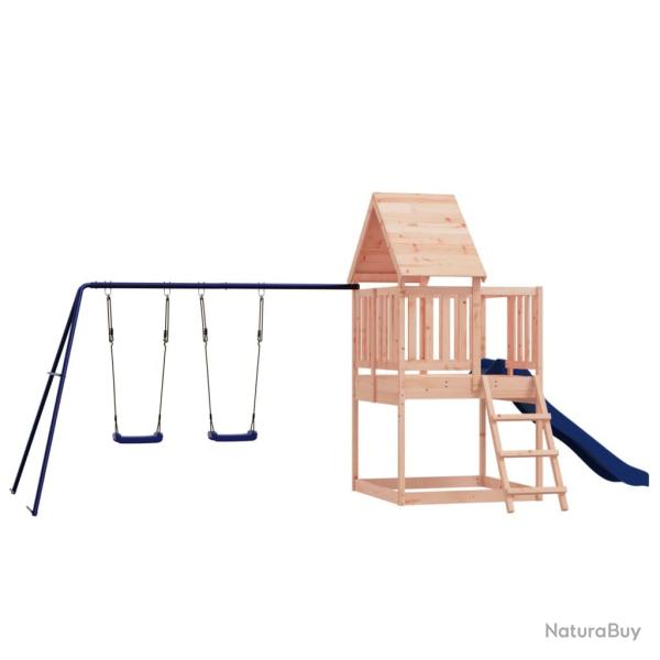Aire de jeux d'ext�rieur balan�oires toboggan portiques robuste jeux jardin 564 x 235 x 228 cm bois