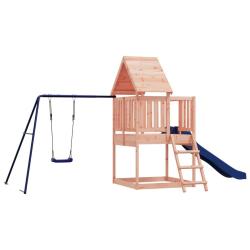 Aire de jeux d'ext&eacute;rieur balan&ccedil;oires toboggan portiques robuste jeux jardin 494 x 235 x 228 cm bois