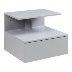 &Eacute;tag&egrave;re design intemporel salon chambre meuble de rangement murale 40 x 35 x 31 cm gris clair 03_00