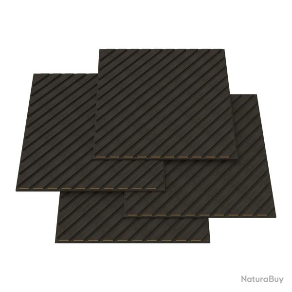 Lot de 12 panneaux acoustiques � lamelles en diagonale 4,32 m� effet ch�ne gris fonc� 03_0009571