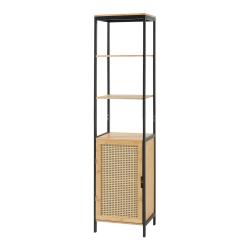 Meuble colonne de salle de bain bambou rotin 172 x 40 x 35 cm MDF beige 03_0009954