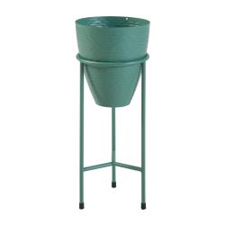 Porte-plantes style intemportel support 41 x 16 cm m&eacute;tal vert 03_0010359