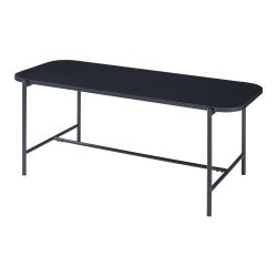 Table basse console d'appoint de salon 110 x 50 x 45 cm acier noir 03_0010784