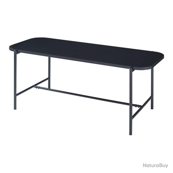 Table basse console d'appoint de salon 110 x 50 x 45 cm acier noir 03_0010784