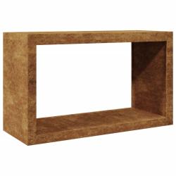 Portant de bois de chauffage 100 x 40 x 60 cm acier corten Marron 02_0043695