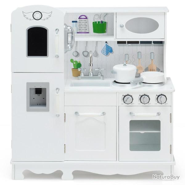 Cuisine enfants 79 x 30 x 88,5 cm avec son et lumi�re jeux de r�le design scandinave en MDF blanc 2