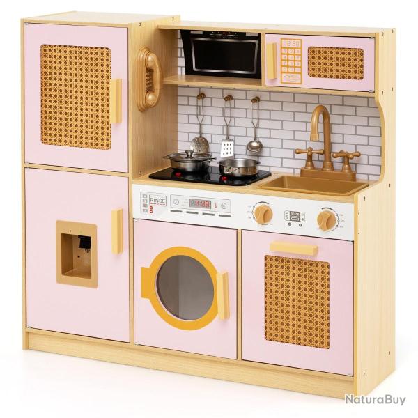 Cuisine pour enfants en bois 84 x 25 x 80 cm interactive avec sons et lumi�res style �l�gant en MDF