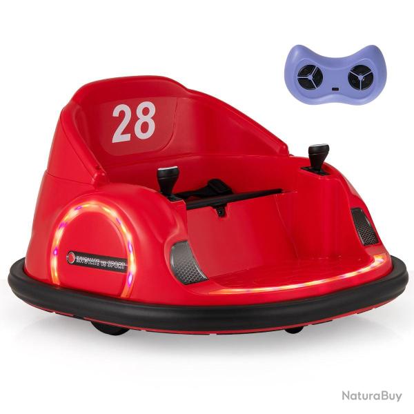 Auto-tamponneuse enfants 66,5 x 64,5 x 39 cm 2 joysticks avec t�l�commande ambiance ludique en PP r
