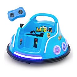 Auto-tamponneuse &eacute;lectrique 73 x 73 x 43 cm rotation &agrave; 360&deg; t&eacute;l&eacute;commande pour enfants design bleu 2