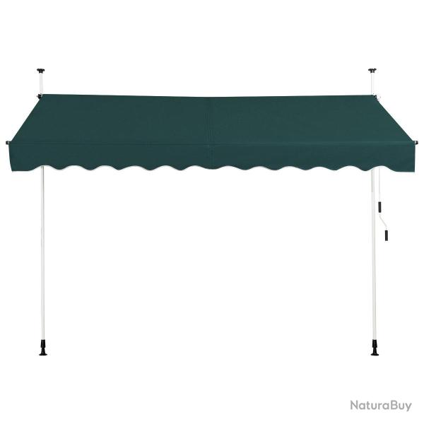 Auvent r�tractable 300 x 125 cm r�glable 200-300 cm design moderne pour terrasse et jardin en alumi