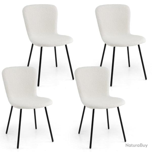 Lot de 4 chaises de salle � manger 47 x 58 x 86 cm avec dossier ergonomique courb� ambiance moderne