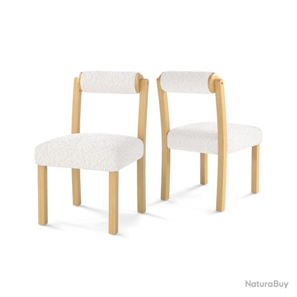 Lot de 2 chaises salle � manger 50 x 59 x 85 cm assise ergonomique ambiance cosy design moderne en