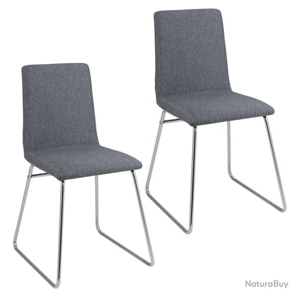 Lot de 2 chaises de salle � manger modernes 52 x 47 x 88 cm dossier pliable assise confort finition